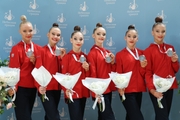 Winners of the all-Russian Sky Grace Cup competition in group exercises