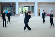 Irina Zenovka, Alina Festival choreographer, works with the Russian National team on group exercises