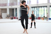 Choreographer Irina Zenovka and Ksenia Savinova during the workout