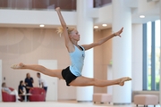 Gymnast from the Khanty-Mansiysk Autonomous Okrug during training at the Academy