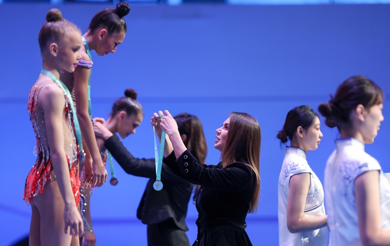 December 16, 2023 Olympic champion Alina Kabaeva at the awards ceremony