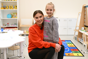 February 4, 2026. Olympic champion Alina Kabaeva with a gymnast from the free early development groups