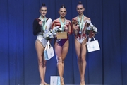 Alina Harnasko, Lala Kramarenko and Diana Chugunikhina at the awards ceremony