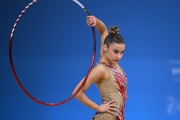 Andjela Mazibrada during an exercise with a hoop