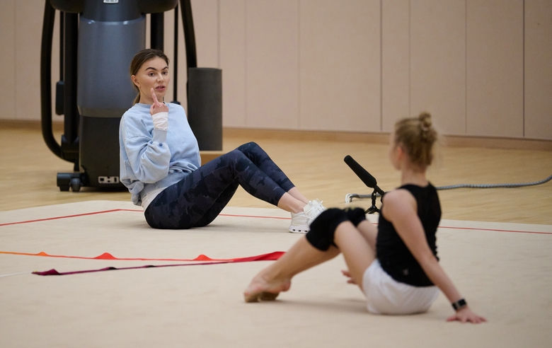 September 30, 2026. Olympic champion Alina Kabaeva during a training session at the Academy
