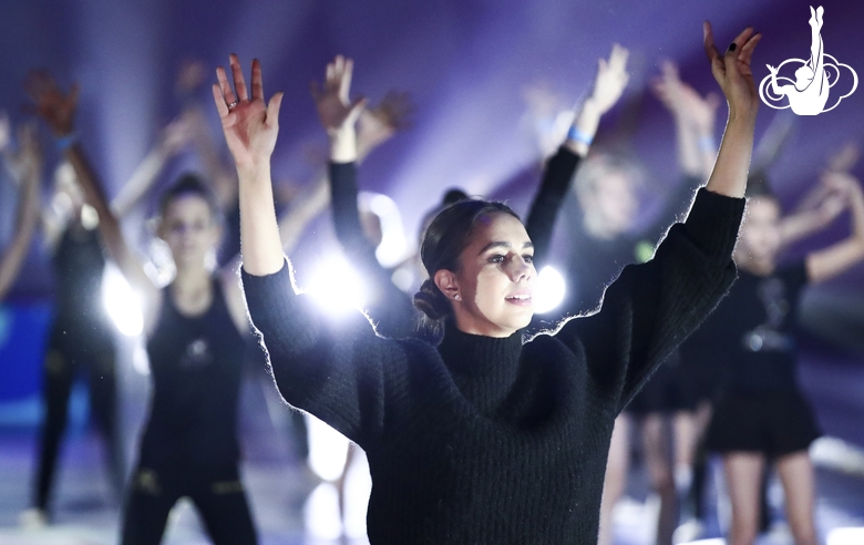 Olympic champion Margarita Mamun at the 2021 Sky Grace tournament closing ceremony