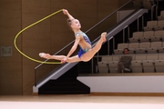 Kristina Voitenko during the rope exercise at the assessment training session