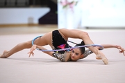 Anna Vakulenko during an exercise with a hoop