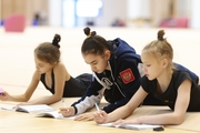 Sabina Samatova, Anna Vakulenko and Kristina Voitenko during a session with  psychologist