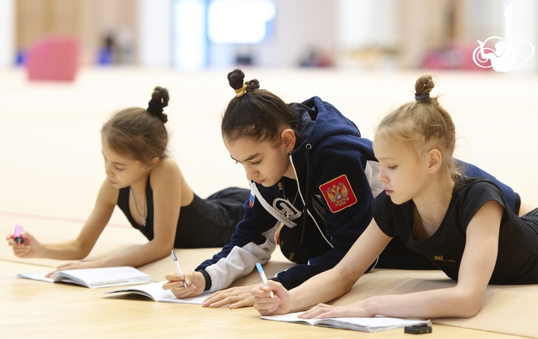 Sabina Samatova, Anna Vakulenko and Kristina Voitenko during a session with  psychologist