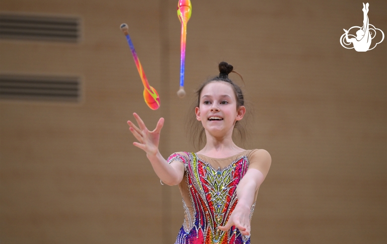 Полина Семенова во время контрольной тренировки перед турниром Evgeniya Cup