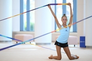 Gymnast from the Khanty-Mansiysk Autonomous Okrug during training