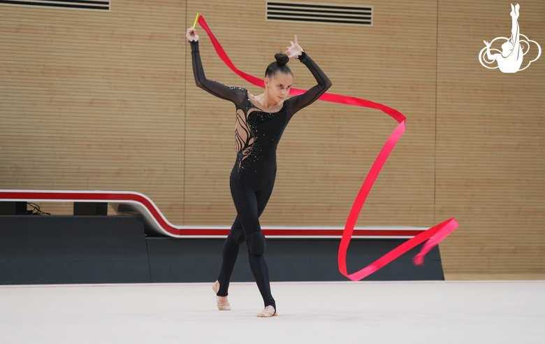 Мария Борисова во время контрольной тренировки перед клубным чемпионатом мира AEON CUP