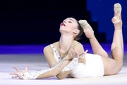 Anastasia Salos (Belarus) during a performance at the gala show