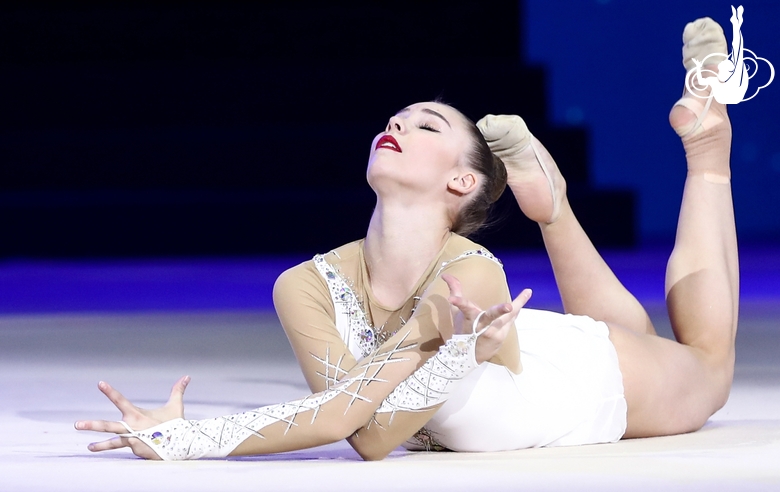 Anastasia Salos (Belarus) during a performance at the gala show