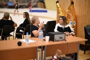 September 10, 2026. Olympic champion Alina Kabaeva and Honored Coach of Russia Vera Shtelbaums during a training session in Novogorsk