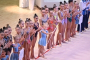 Gymnasts during the opening ceremony of the all-Russian Sky Grace Cup  competition