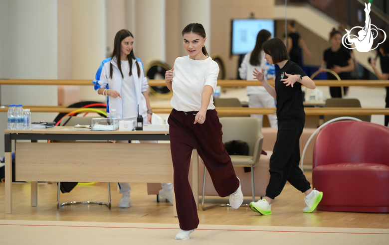 January 31, 2026. Olympic champion Alina Kabaeva during training at the Academy