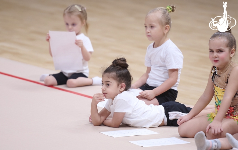 Young gymnasts during Academy selection