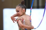 Ksenia Savinova during an exercise with a hoop