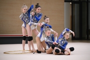 Academy group gymnasts during a control training session before the Russian Championship