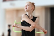 Olga Chernykh during an exercise with a jump rope