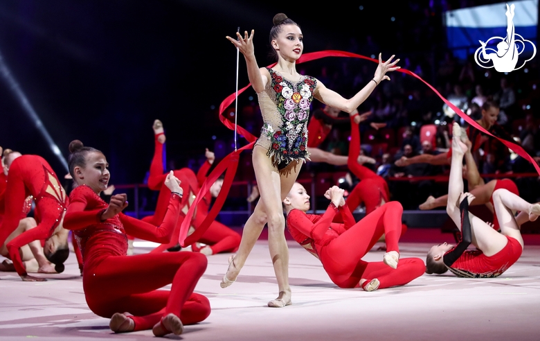 Mariia Borisova (Russia) during a performance at the gala show