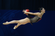 Rin Keys during an exercise with ball
