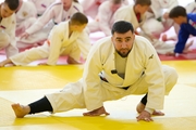 Олимпийский чемпион 2012 года Мансур Исаев во время фестиваля дзюдо