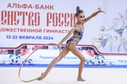 Eva Chugunova during the hoop exercise