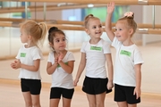 Young gymnasts during a lesson