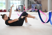 Arina Averina during the training session in the Academy