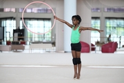 Gymnast Nkenko Sita Davina Chanselvi from the Republic of Congo during the hoop exercise