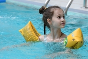 Gymnast in the Academy pool