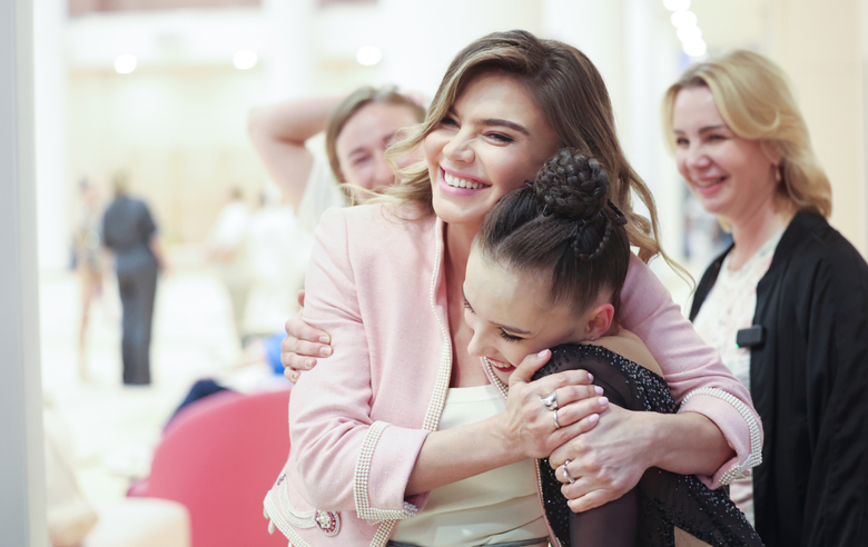 June 20, 2025. Olympic champion Alina Kabaeva with Academy gymnast Mariia Borisova