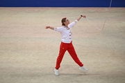 Two-time Olympic champion Evgenia Kanaeva during the Friendship flash mob