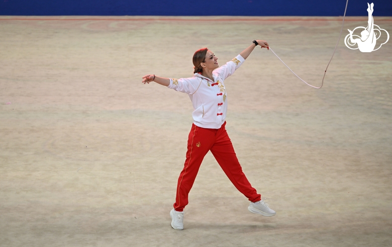 Two-time Olympic champion Evgenia Kanaeva during the Friendship flash mob