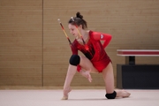 Arina Kovshova during a control training session at the Academy