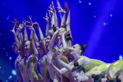 Gymnasts during the performance at the gala show