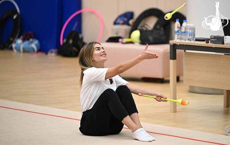 October 27, 2025. Olympic champion Alina Kabaeva during training at the Academy