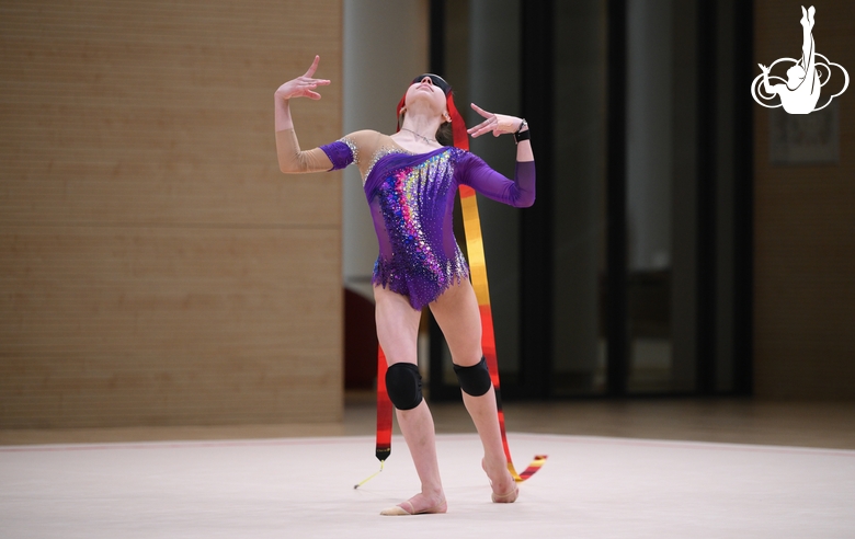 Arina Kovshova during a control training session before the Russian Championship