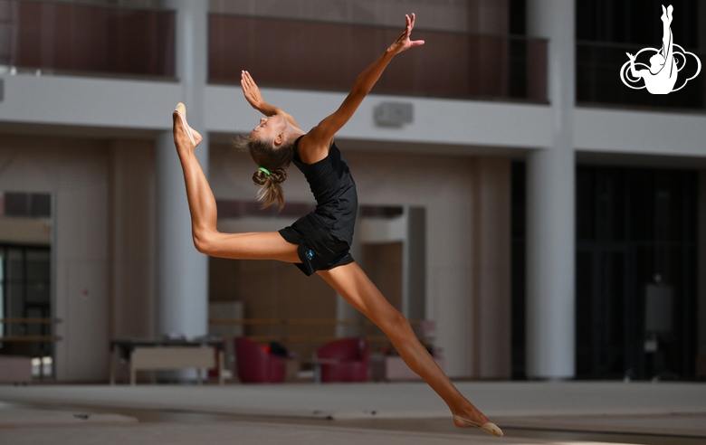 Gymnast during training at the Academy