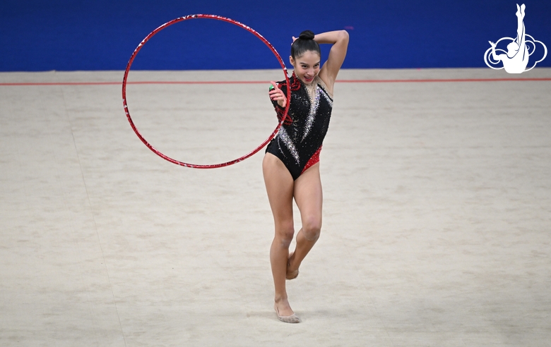 Elisa Valentina Novelo Evia during the hoop exercise