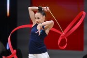 Mariia Borisova during floor testing