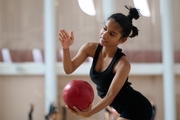 Gymnast Aryaa Nitesh Kadam during training