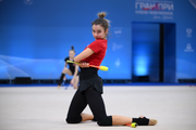 Andjela Mazibrada during podium training