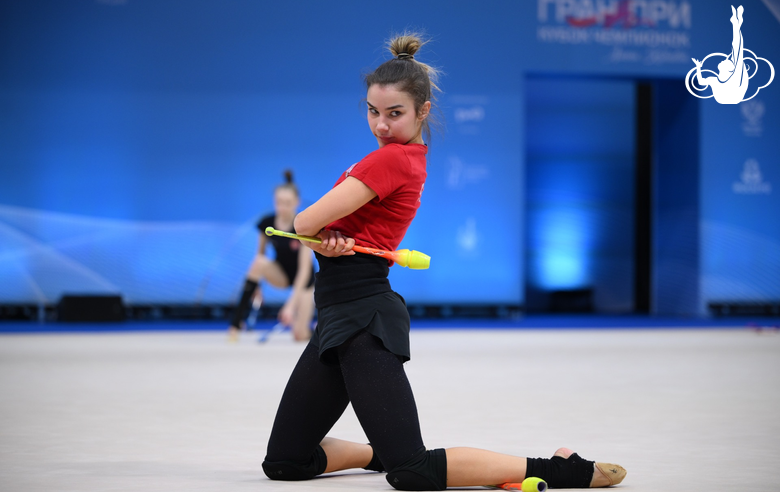 Andjela Mazibrada during podium training