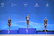 The podium of the final with clubs
