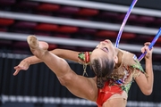 Ksenia Savinova during the hoop exercise