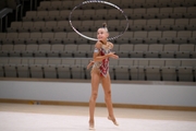 Elvira Belyaeva during the hoop exercise at a control training session